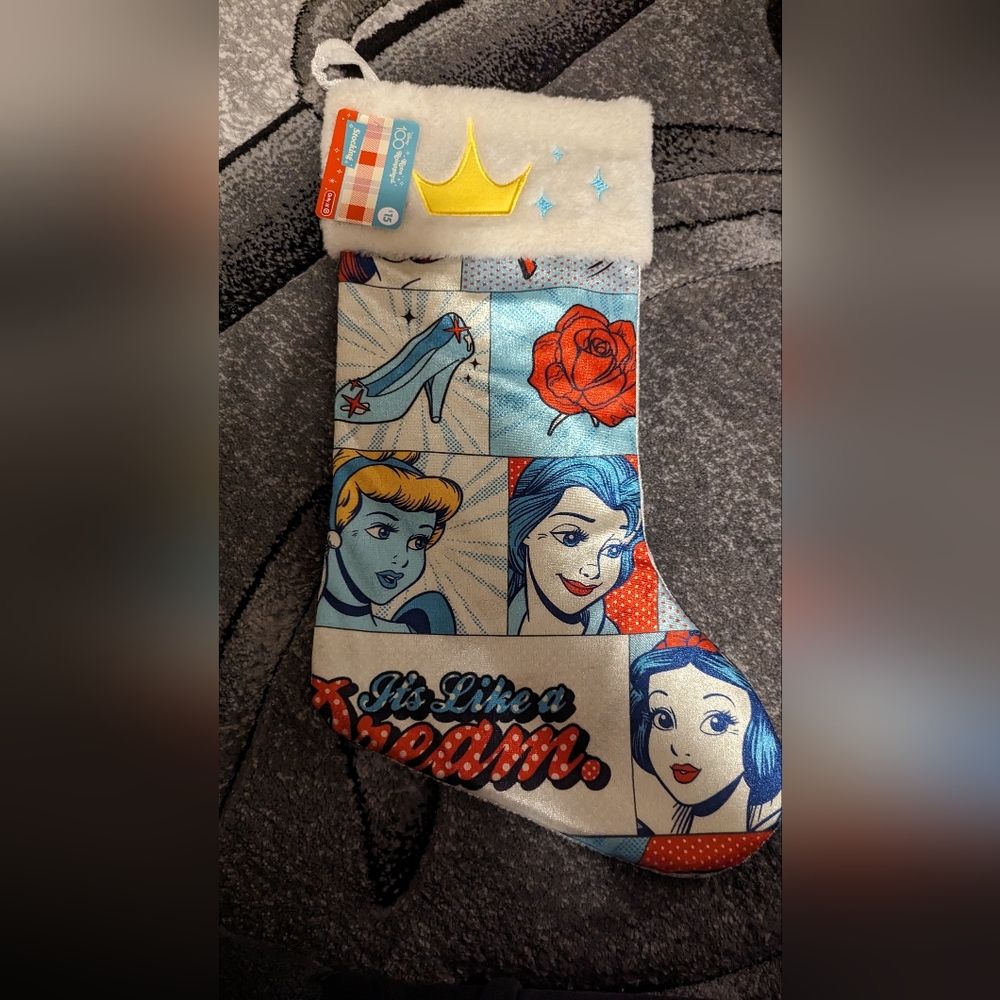 Disney 100 Retro Reimagined Princess Stocking Brand New